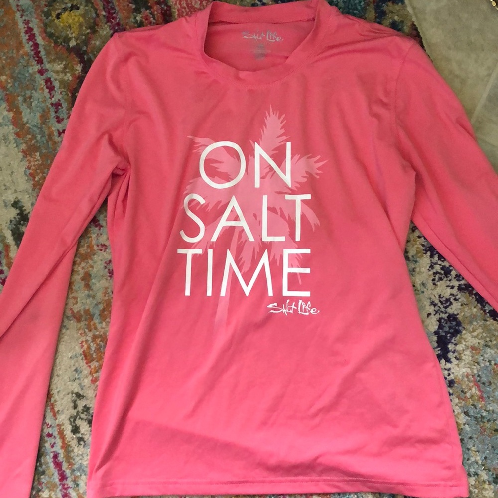 Pink Salt Life rashguard
